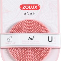 Zolux Anah Borstel Rond Rubber Roze 7,5X7,5X3 CM