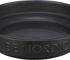 Trixie Be Nordic Voerbak Kat Keramiek / Rubber Zwart 16 CM