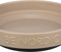 Trixie Be Nordic Voerbak Kat Keramiek / Rubber Taupe 16 CM