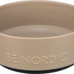 Trixie Be Nordic Voerbak Hond Keramiek/ Rubber Taupe 18 CM