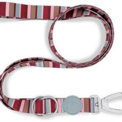 Morso Hondenriem Verstelbaar Gerecycled Skyline Rood / Roze 75-230X1,5 CM 4-20 KG