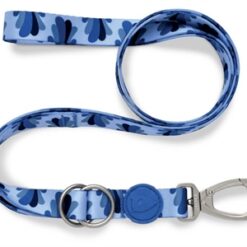 Morso Hondenriem Verstelbaar Gerecycled Splash Blauw 75-230X1,5 CM 1-4 KG