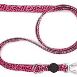 Morso Hondenriem Verstelbaar Gerecycled Bubble Leo Roze 75-230X1,5 CM 4-20 KG