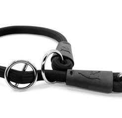 Morso Half Slip Halsband Hond Soft Rope Gerecycled Black Zwart 55X1 CM