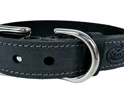 Sazzz Halsband Hond Nomad Vintage Leer Antraciet 32-39X2 CM