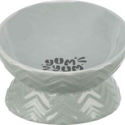 Trixie Verhoogde Voerbak / Waterbak Keramiek Grijs 350 ML 17 CM