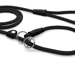 Morso Hondenriem Retrieverlijn Soft Rope Gerecycled Zwart 170X1 CM