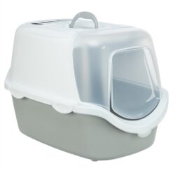 Trixie Kattenbak Vico Open Top Met Kap Lichtgrijs / Wit 56X40X40 CM