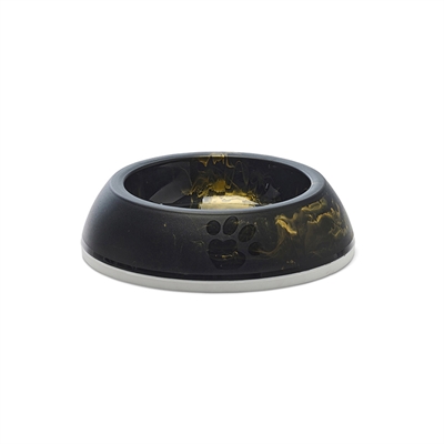 Savic Voerbak Kat Delice Marble Zwart / Goud 10,5X10,5X4 CM 200 ML
