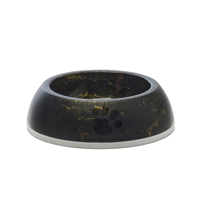 Savic Voerbak Delice 2 Marble Zwart / Goud 20,5X20,5X6,5 CM 600 ML