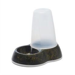 Savic Voerdispencer Loop Marble Zwart / Goud 26X17,5X23 CM 1,5 LTR