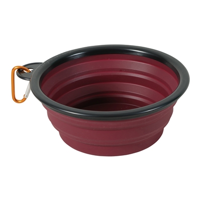 Zolux Bvk Voerbak Opvouwbaar Siliconen Rood 16 CM 650 ML