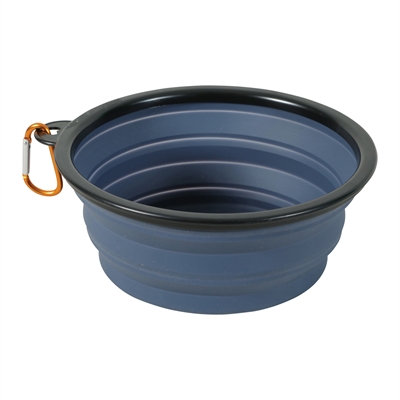 Zolux Bvk Voerbak Opvouwbaar Siliconen Blauw 17 CM 1 LTR