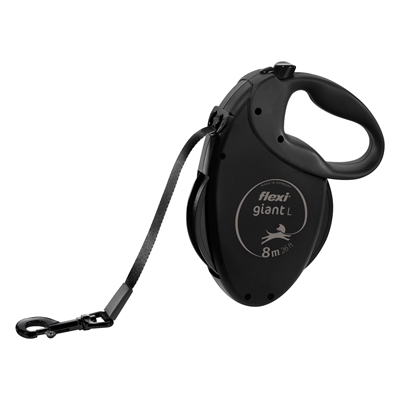 Flexi Rollijn Giant Tape Black Edition Zwart 8 Mtr Tot 50 KG