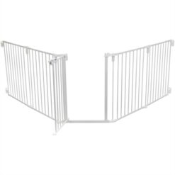 Trixie Hondenhek Afsluithek Metaal 5-Delig Met Deur Wit 62,5-300X76,5 CM