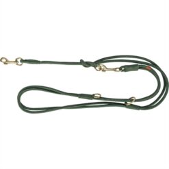 Trixie Hondenriem Pure Verstelbaar Rond Gestikt Leer Saliegroen 200X1 CM
