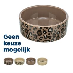Trixie Voerbak / Drinkbak Leo Kat Keramiek Panterprint Assorti 300 ML 12 CM