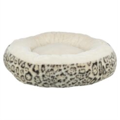 Trixie Hondenmand Leo Soft Rond Pluche Creme / Panterprint 50 CM