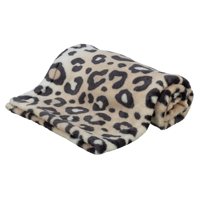 Trixie Hondendeken Leo Softpluche Panterprint Creme 70X50 CM