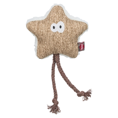 Trixie Ster Stof / Pluche Met Kattenkruid / Catnip Wit / Beige 17 CM