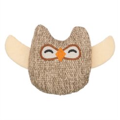 Trixie Uil Stof / Pluche Met Kattenkruid / Catnip Beige 8 CM