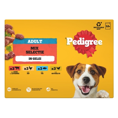 Pedigree Multipack Maaltijdzakjes Favourites In Gelei 12X100 GR
