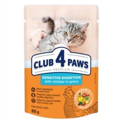 Club 4 Paws Premium Adult Sensitive Digestion Pouch Kip In Saus 24X80 GR