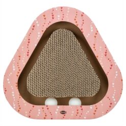 Trixie Krabplank Hartjes Met Ballen Driehoekig Karton Zalm 36X36X5 CM