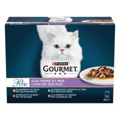 Gourmet Perle Duo Vlees / Vis 12X85 GR