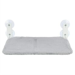 Trixie Hangmat Voor Aan Raam Opvouwbaar Pluche / Mesh Wit / Grijs 58X34 CM
