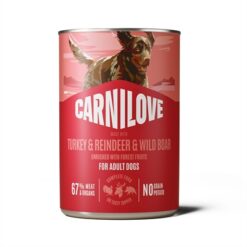 Carnilove Can Turkey / Reindeer / Wild Boar 6X400 GR
