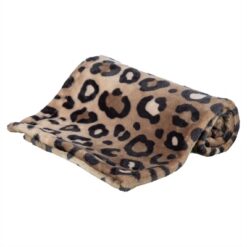 Trixie Hondendeken Leo Softpluche Panterprint Bruin 150X100 CM