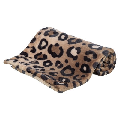 Trixie Hondendeken Leo Softpluche Panterprint Bruin 150X100 CM