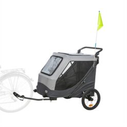 Trixie Fietskar Opvouwbaar Snelvouw Functie Tot 45KG Grijs XL 87,5X93/150X97 CM