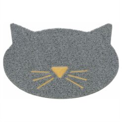 Trixie Kattenbakmat Kattenkop Pvc Lichtgrijs 42X40 CM