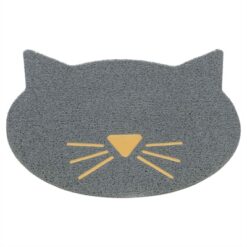 Trixie Kattenbakmat Kattenkop Pvc Lichtgrijs 60X50 CM