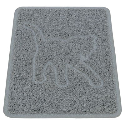 Trixie Kattenbakmat Kattensilhouet Pvc Lichtgrijs 48X35 CM