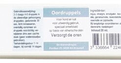 Dierendrogist Oordruppels Hond / Kat 20 ML