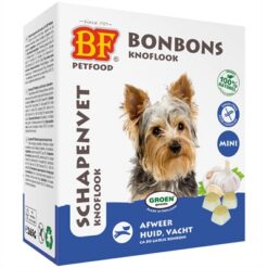 Bf Petfood Schapenvet Mini Bonbons Knoflook 80 St