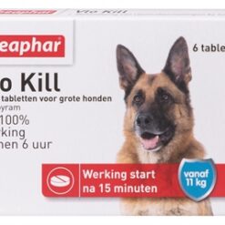 Beaphar Vlo Kill+ Grote Hond Vanaf 11 KG 6 Tabletten