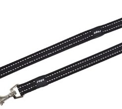 Rogz For Dogs Snake Lijn Long Zwart L 16 Mmx1,8 Mtr