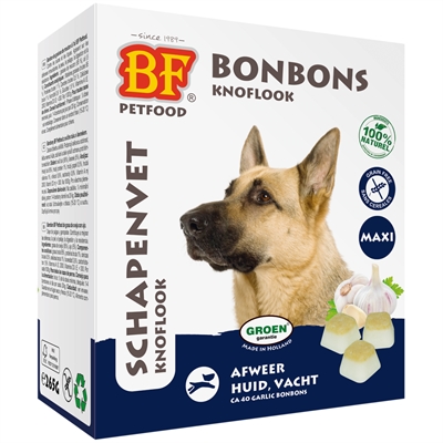 Bf Petfood Schapenvet Maxi Bonbons Knoflook 40 St