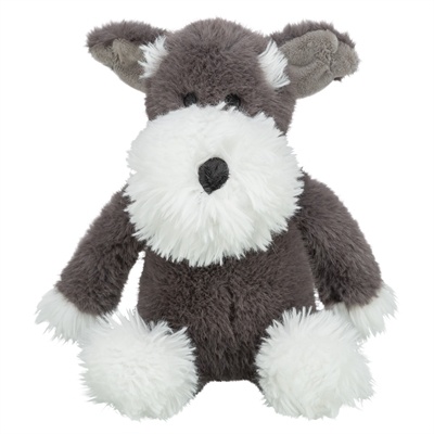 Trixie Hond Met Snor Pluche Grijs 38 CM
