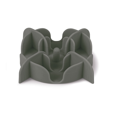Zolux Slowfeeder / Inzet Stuk Voor Voerbak Silicone Grijs 13,5X13,5X3,5 CM