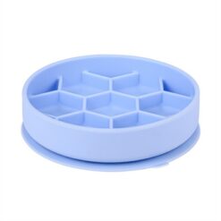 Zolux Voerbak Hond Slow Feed Met Zuignappen Silicone Blauw 16X16X4,3 CM