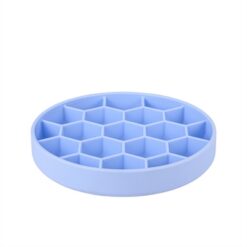 Zolux Voerbak Hond Slow Feed Met Zuignappen Silicone Blauw 21,5X21,5X4,5 CM