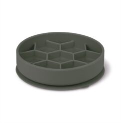 Zolux Voebrak Hond Slow Feed Met Zuignappen Silicone Grijs 16X16X4,5 CM
