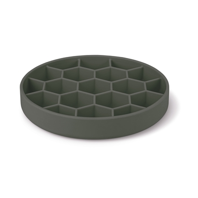 Zolux Voebrak Hond Slow Feed Met Zuignappen Silicone Grijs 21,5X21,5X4,5 CM