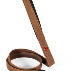 Zolux Expert Hondenriem Premium Leer / Neopreen Bruin 100X2 CM