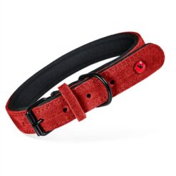 Zolux Expert Halsband Hond Premium Leer / Neopreen Rood 80X3 CM